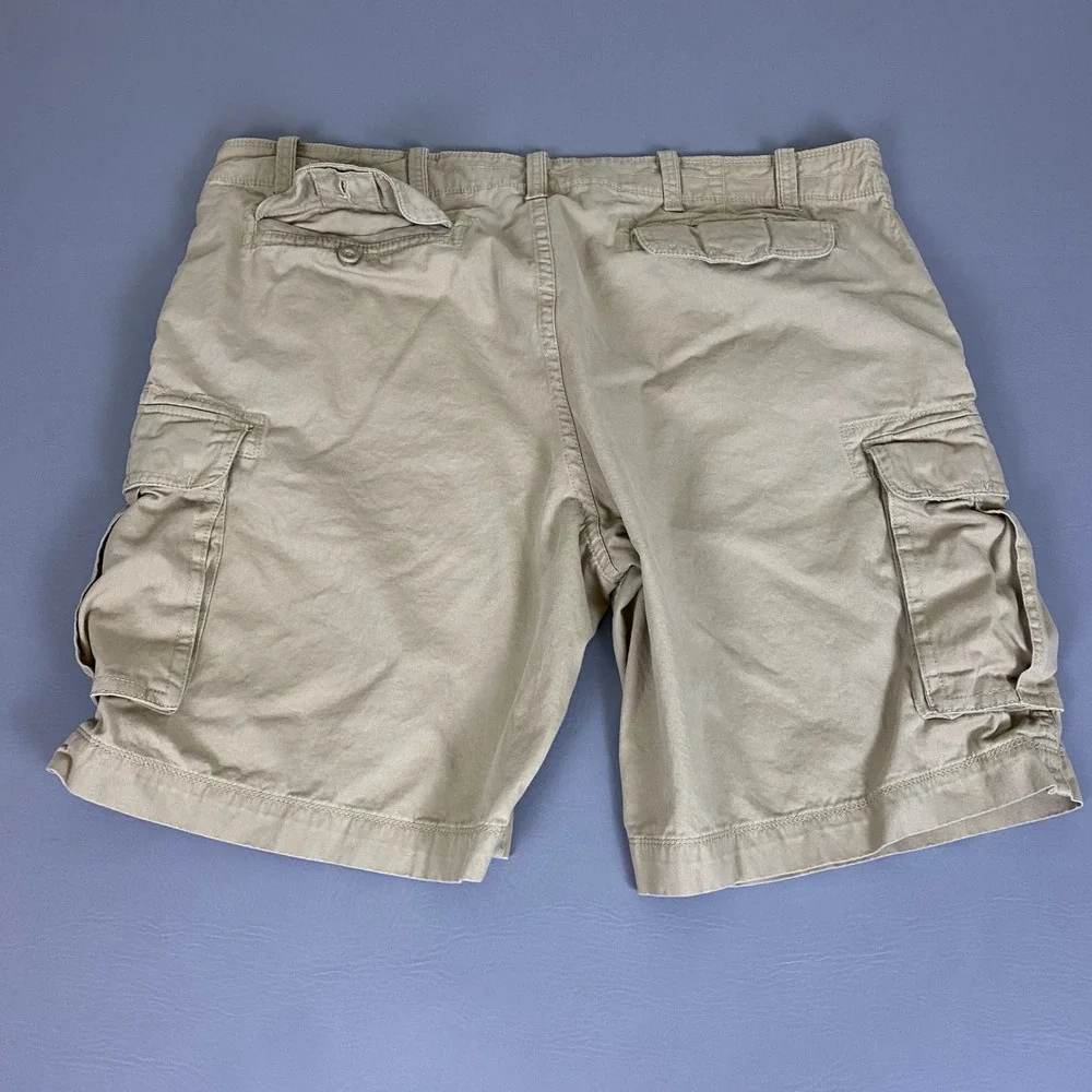 The Foundry Supply Co Cargo Shorts Men's Size 46 Big and Tall Khaki Tan Cotton